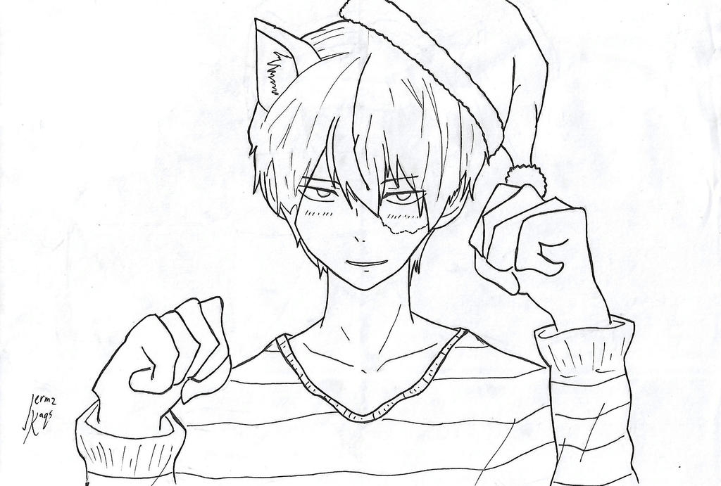 Todoroki Shoto Christmas Version(lineart) by JermzDraws on DeviantArt Todoroki Shoto Christmas Version(lineart) by JermzDraws on DeviantArt