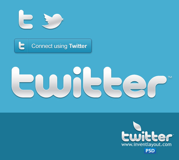 Twitter Logo And Connect Button
