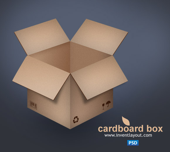 Cardboard Box PSD