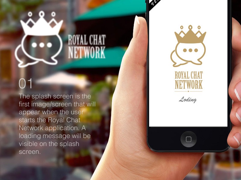 Royal Chat Network App Design