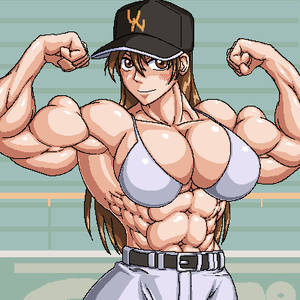 Muscle baseball girl