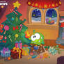 Om Nom is getting into the holiday spirit!