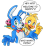 FNAF2's Toy Bonnie and Toy Chica