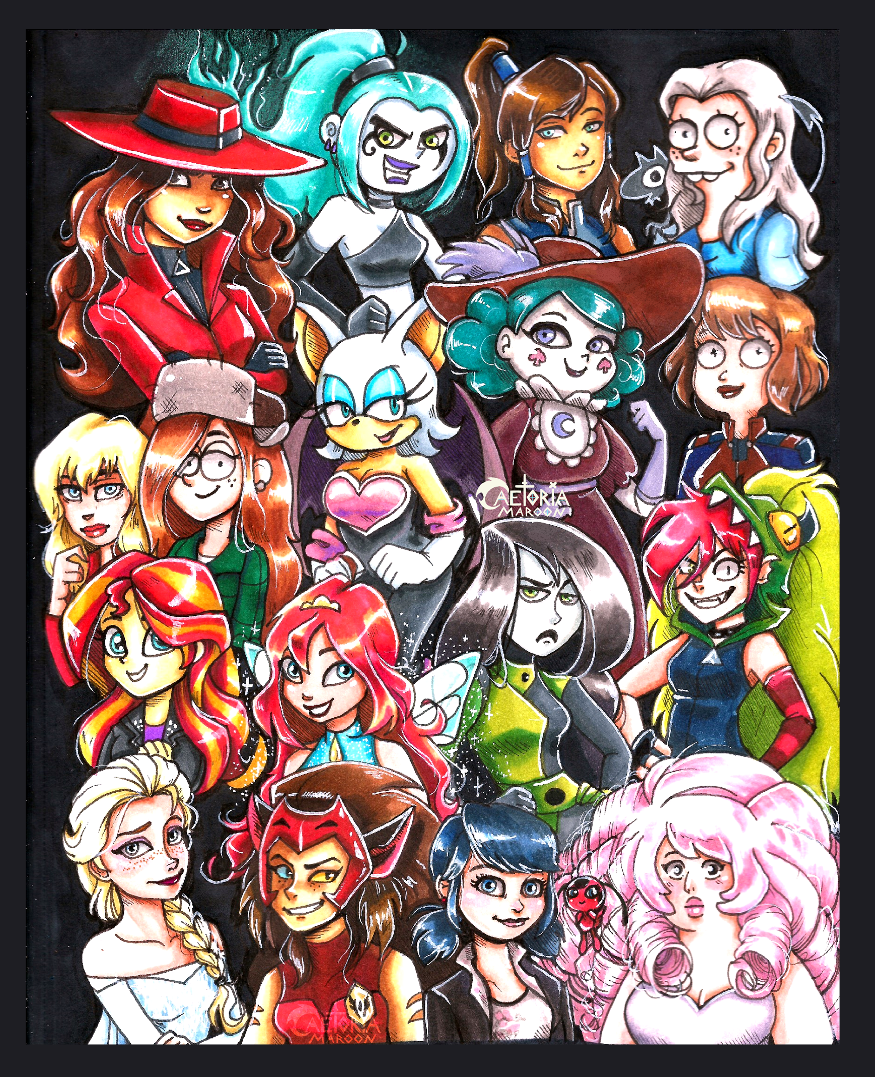 Female Cartoon Collage by Maroon-caeto on DeviantArt Female Cartoon Collage by Maroon-caeto on DeviantArt