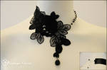 :: Choker black rose :: by Liek