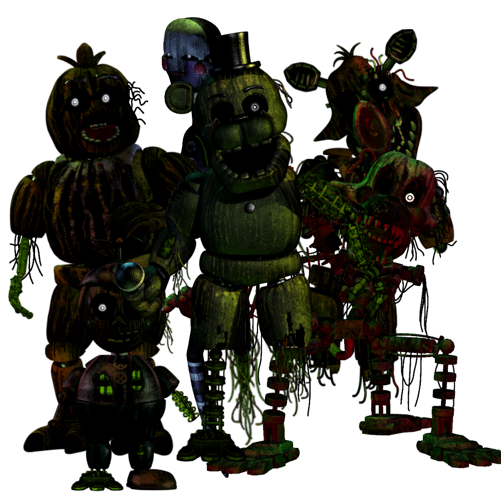 FNaF 3 Custom Wallpaper w/ Phantom Animatronics by AMikels1705 on DeviantArt