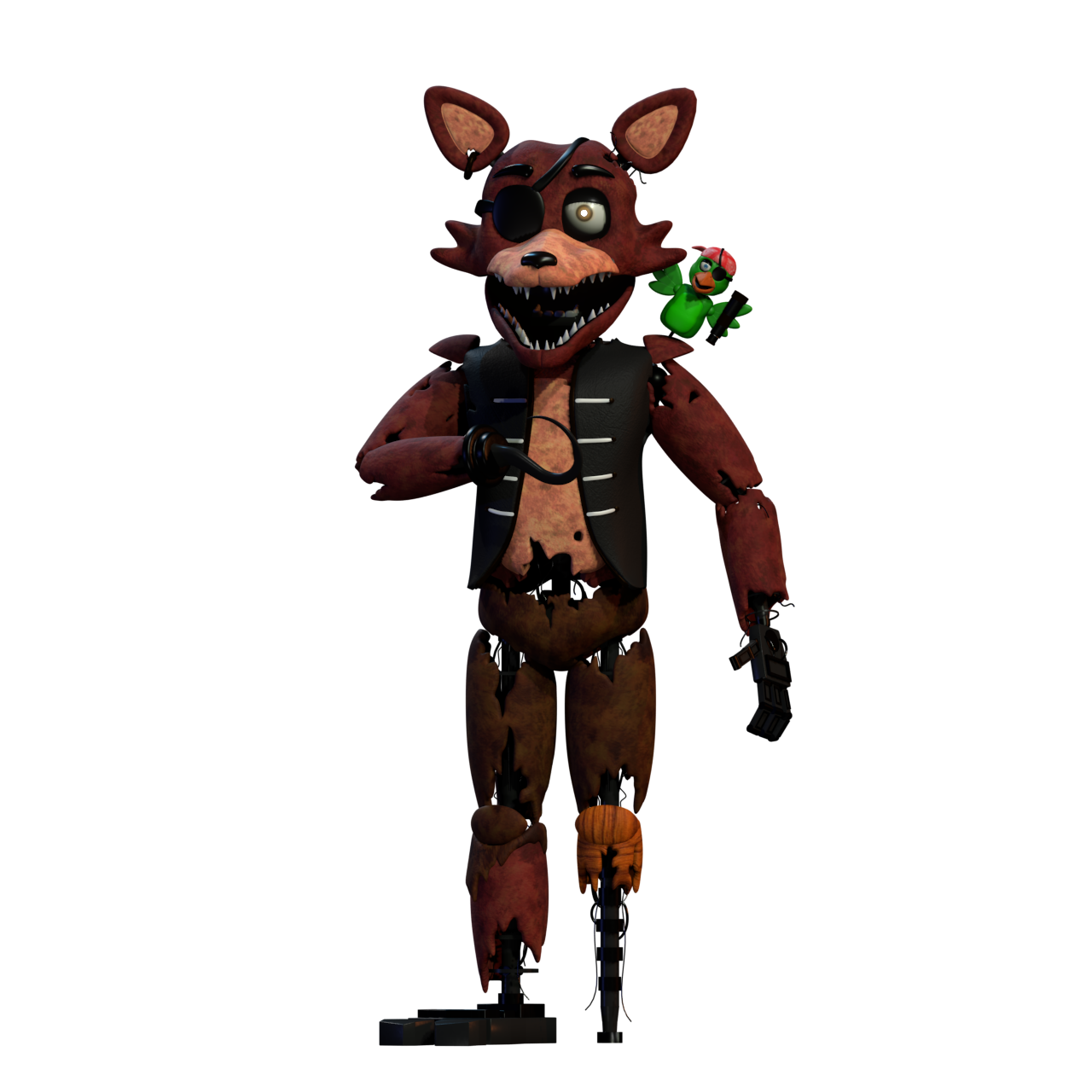 Stylized Withered Foxy By Austinthebear - Foxy De Five Nights At Freddys 2  - Free Transparent PNG Clipart Images Download