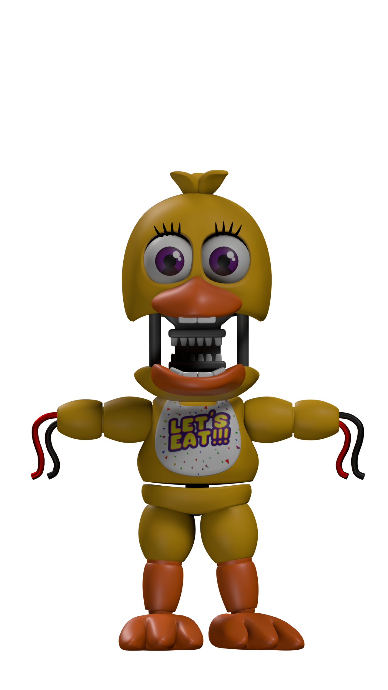 Withered Chica Render #2 by KingAngryDrake on DeviantArt