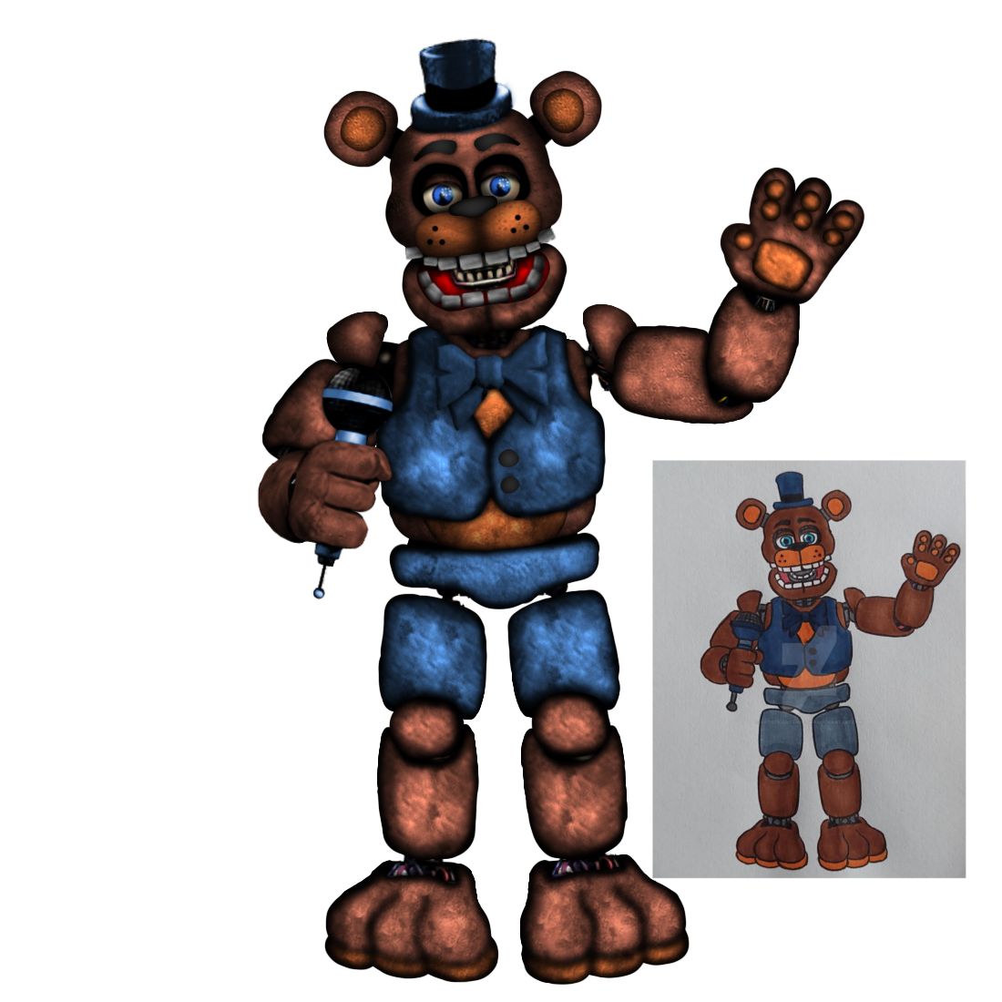 3D Render: Withered Freddy Transparent by MegaMario2001 on DeviantArt