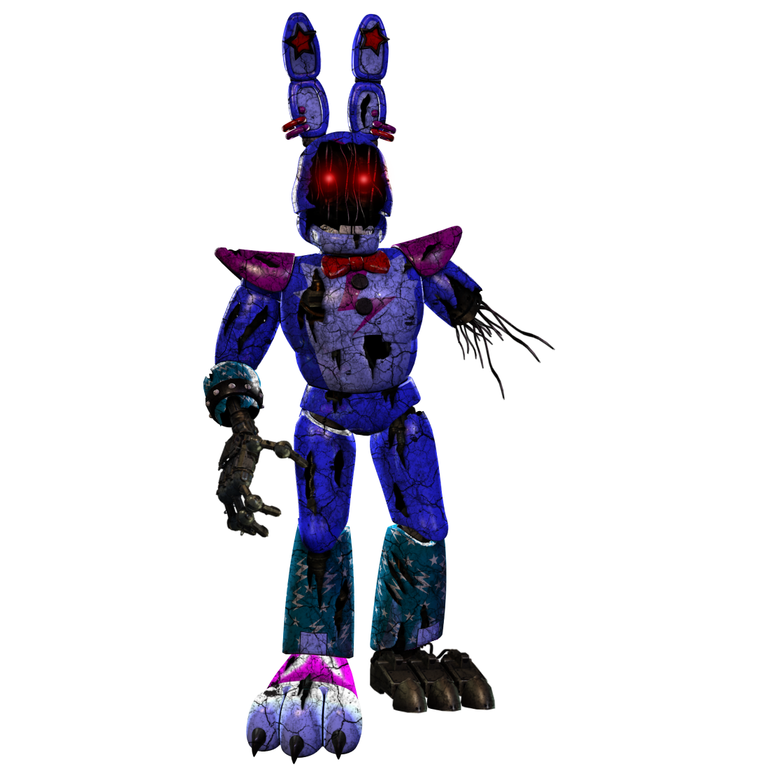 Shattered Glamrock bonnie render!! by darealccc on DeviantArt