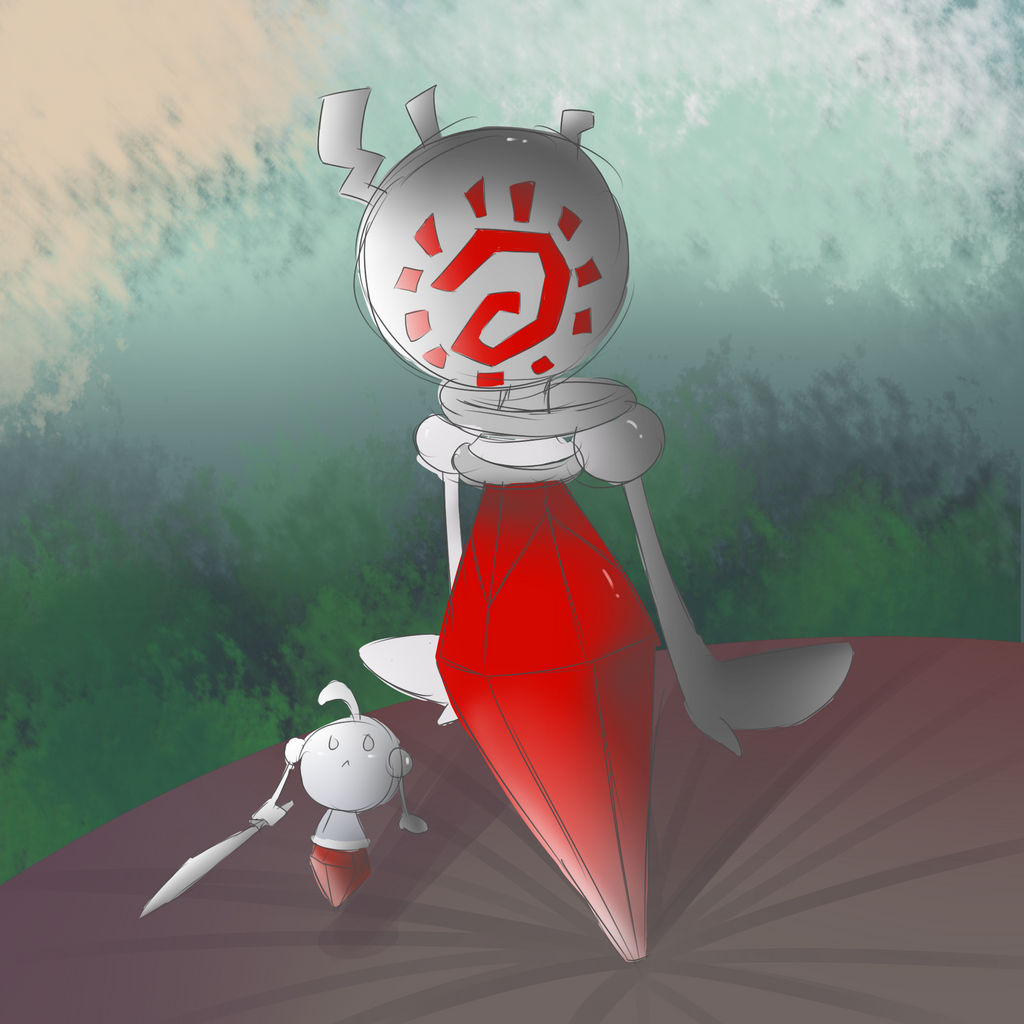 crystal entity and her crystal creature by emssik-la on DeviantArt
