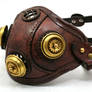 Steampunk Leather Mask made of distressed leather