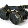 Steampunk goggles - blackened brass