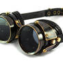 Steampunk goggles - blackened brass Quad Plated