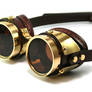 Steampunk Brass Goggles Quad Design