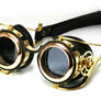 Steampunk goggles (polished brass)