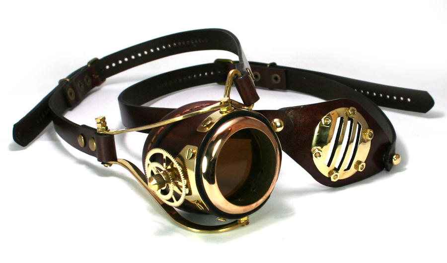 Brass monogoggle/eyepatch set 2