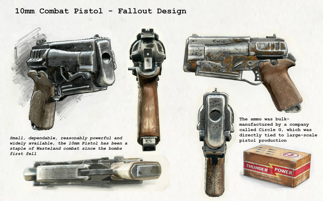 Fallout N80 FalloutConcept 10mmCombatPistol by Avanid25 on DeviantArt