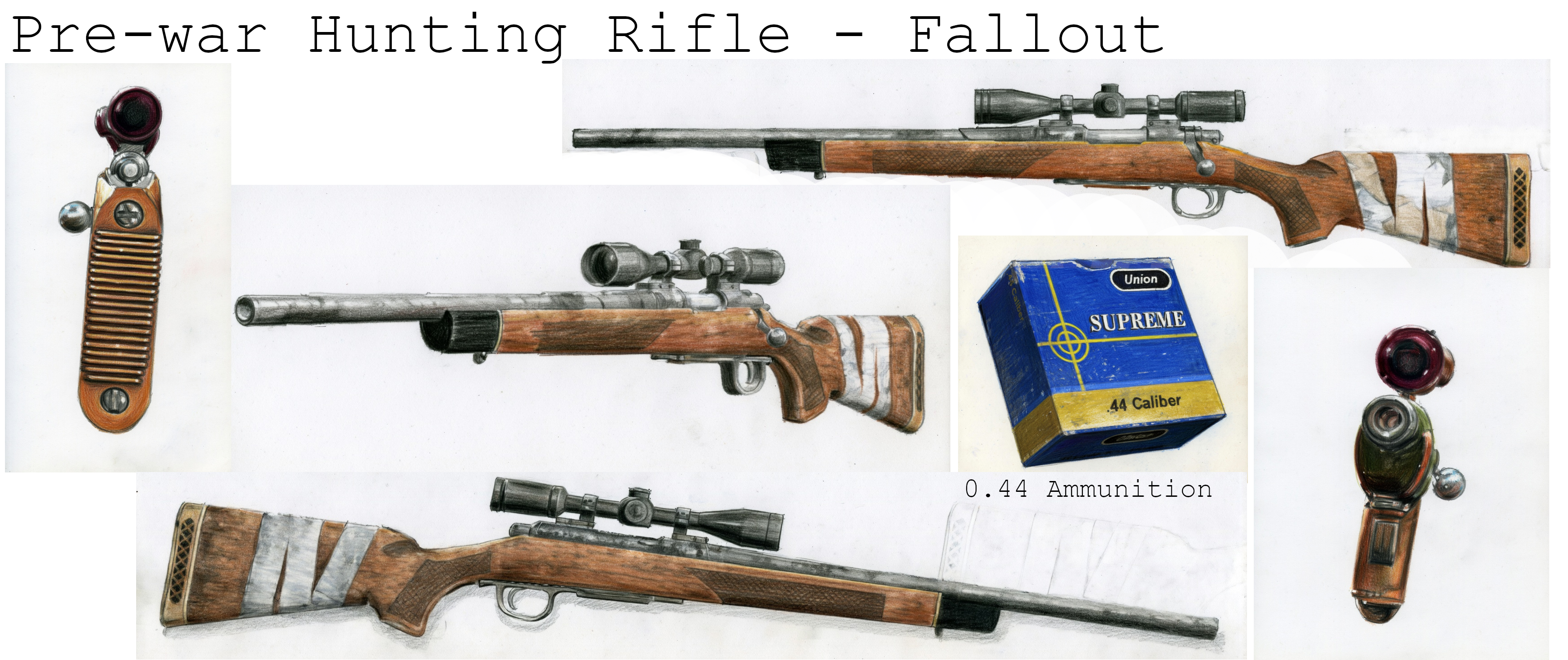Fallout Hunting Rifle Prop FalloutConcept PrewarHuntingRifle by Avanid25 on DeviantArt