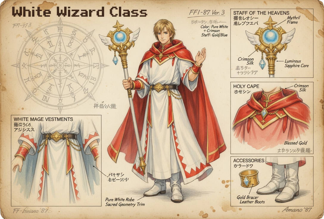 Wizzard Front Original FinalFantasy White Wizzard by Avanid25 on DeviantArt
