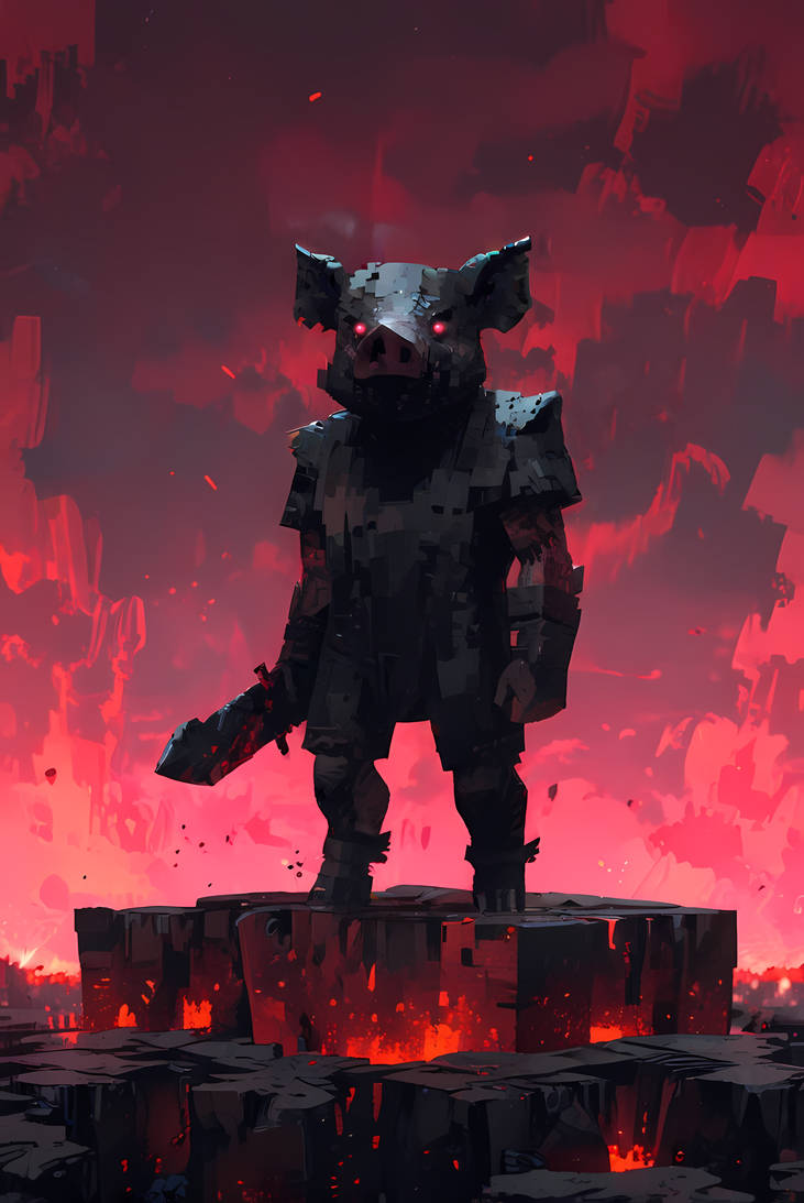 Nether Hogs Pig Warrior Of Nether by Dark2Meow on DeviantArt