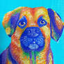 Acrylic dog portrait