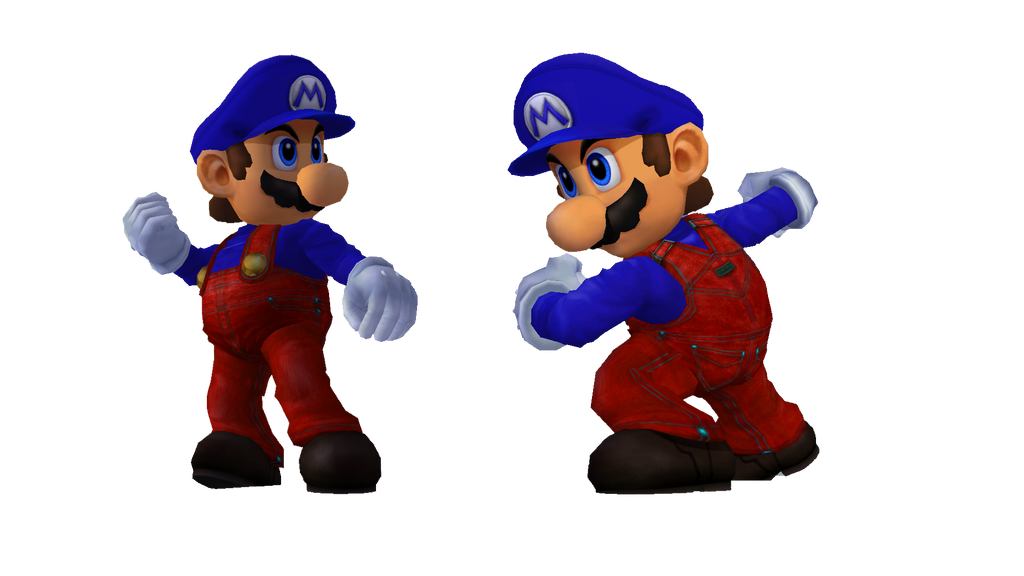 Mario blue render by Browningtons on DeviantArt