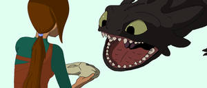 Sirena and Toothless