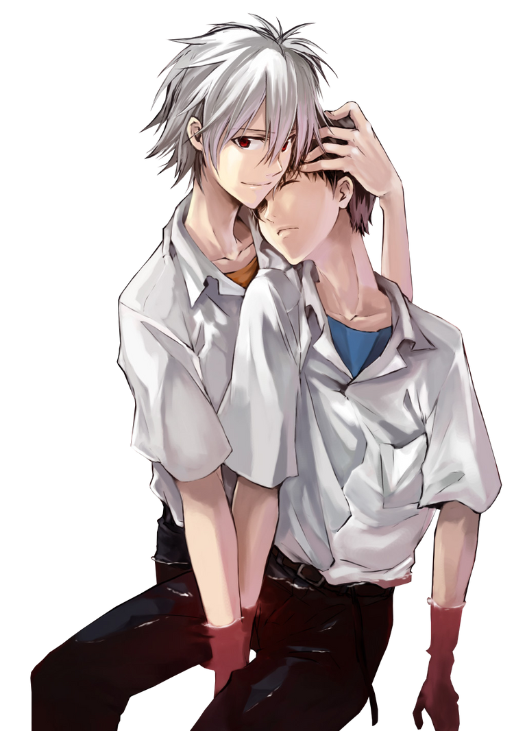 Shinji and Kaworu NGE free png by theWhiteDEVIL66 on DeviantArt