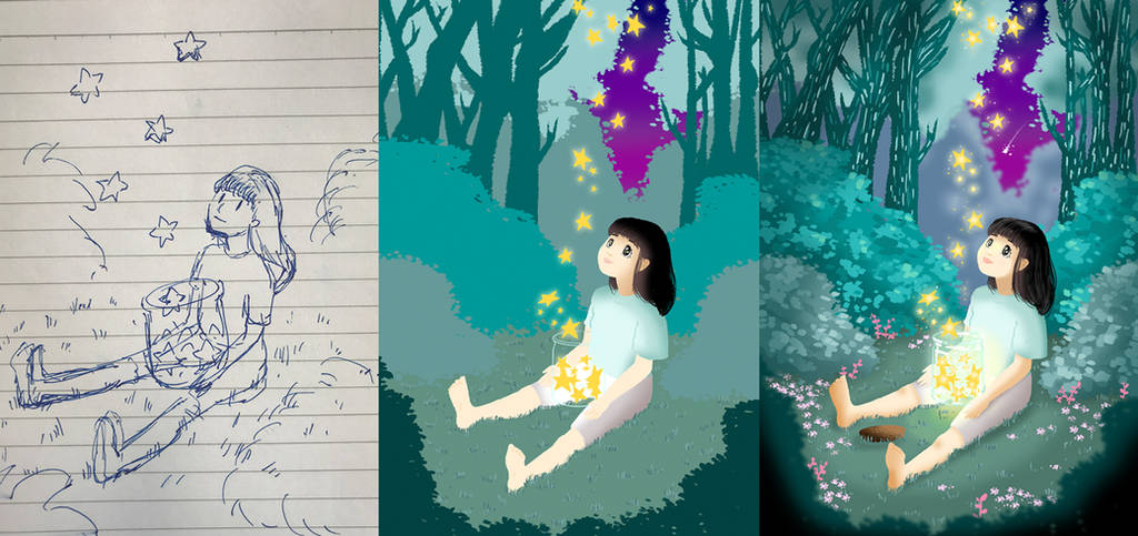 Progress - Starry, starry night by mosuga