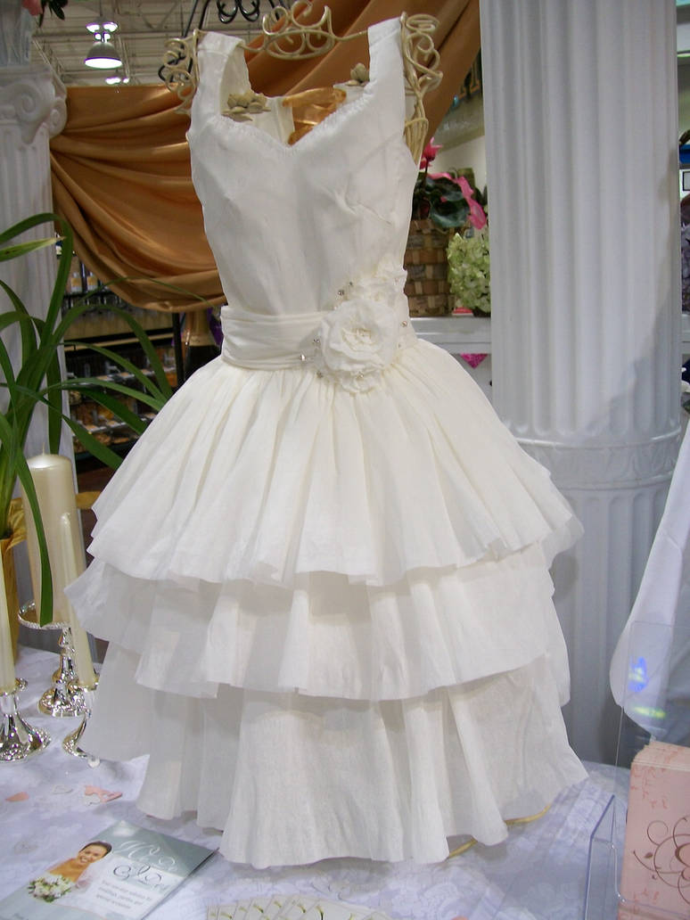 crepe paper wedding dress by LadySerafina on DeviantArt