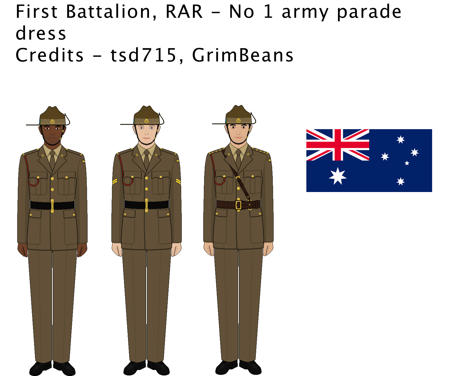 First Battalion RAR - No 1 army parade dress by GallipoliGeneral on ...