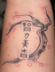 Sakura Kanji Tattoo