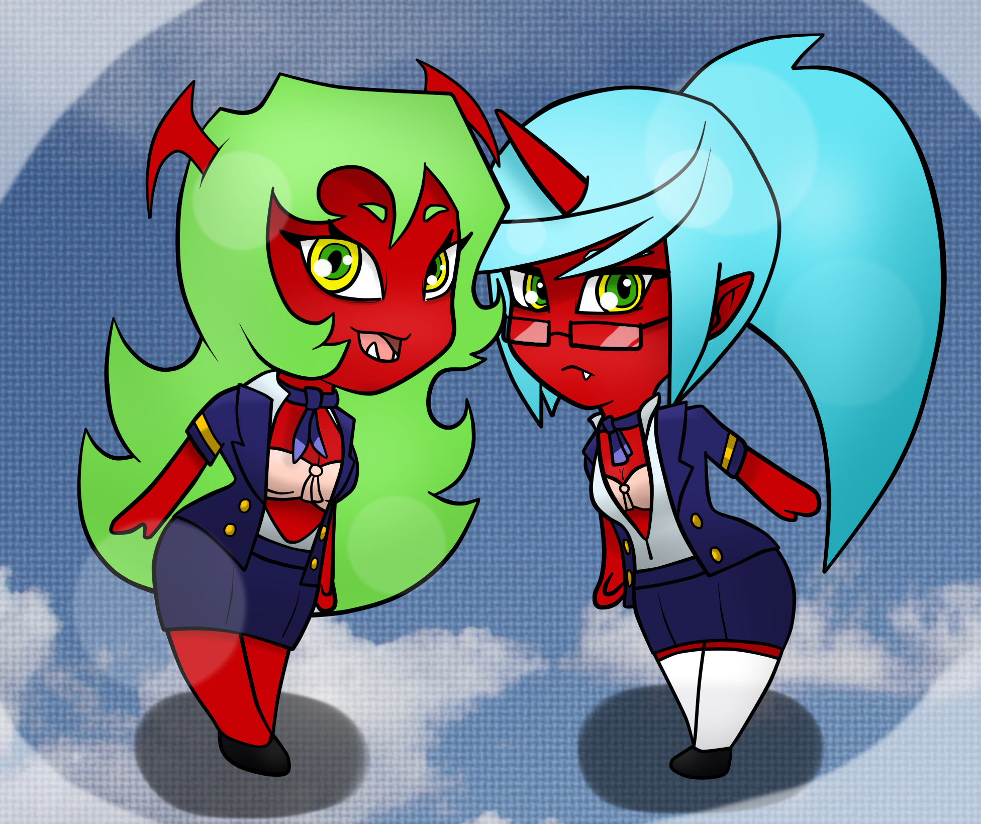 Scanty and Kneesocks - Flight Attendants