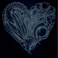 x-ray cyberpunk heart