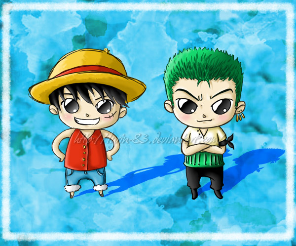 Chibi Rufy and Zoro