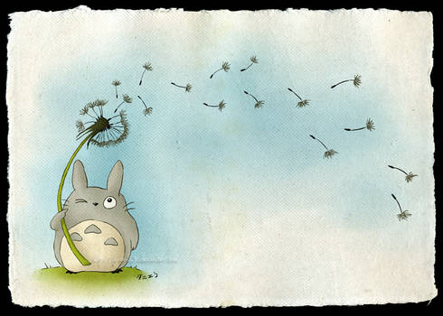 Totoro with a Dandelion