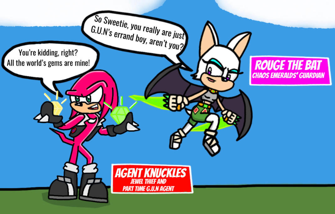 Knuckles/Rouge Roles Reversed by on DeviantArt