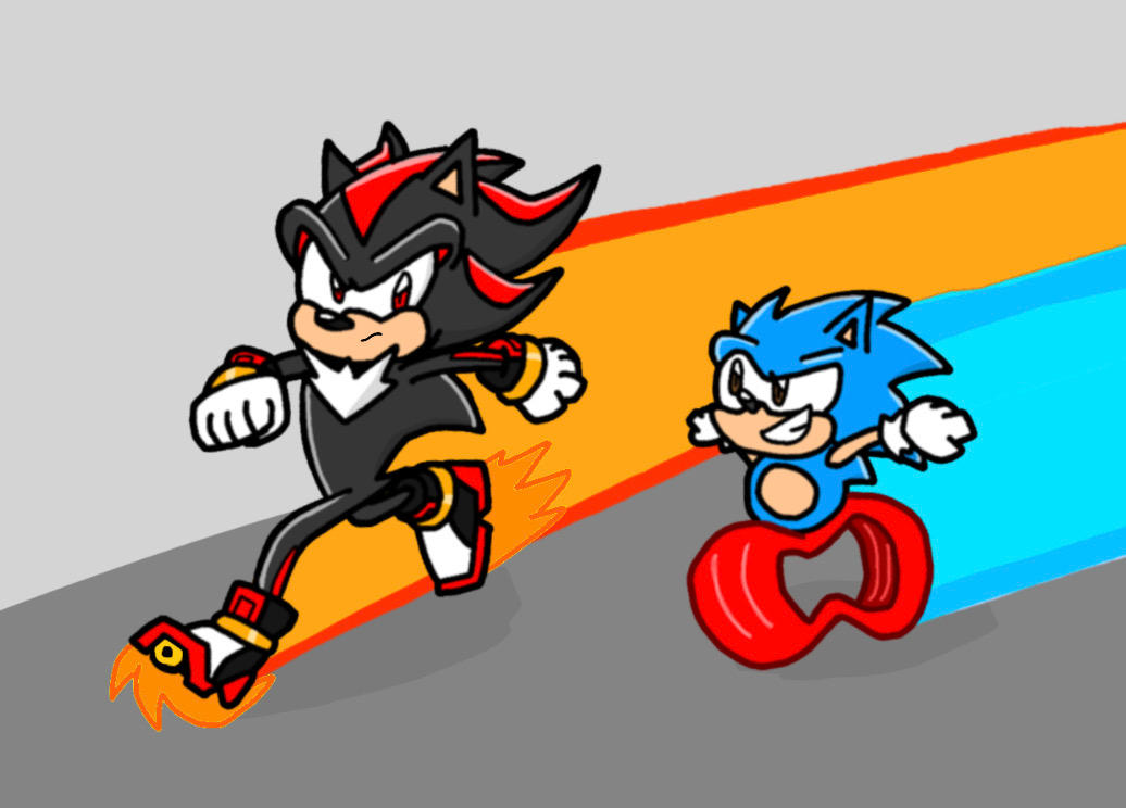 Classic Sonic vs Shadow by 13ComicFan on DeviantArt