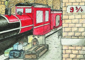 Hogwarts-Express/Kingscross (orig. size 64x89mm)