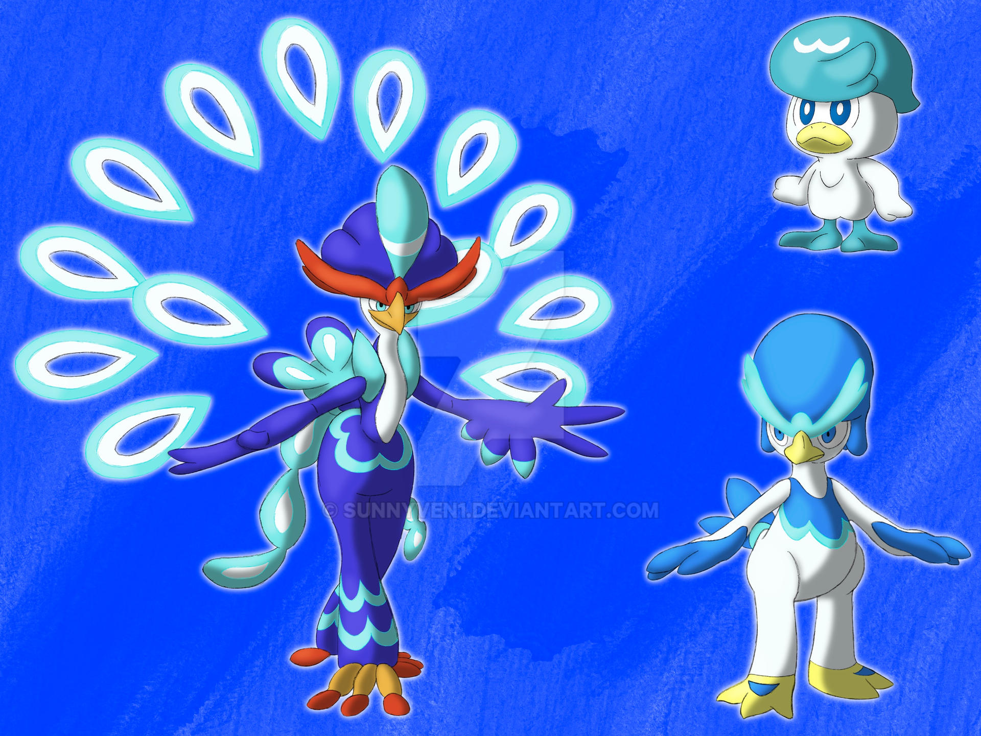 Quaxley Rear View Sketch Art Pokedex #912-914 Quaxley Family by Sunnyven1 on DeviantArt