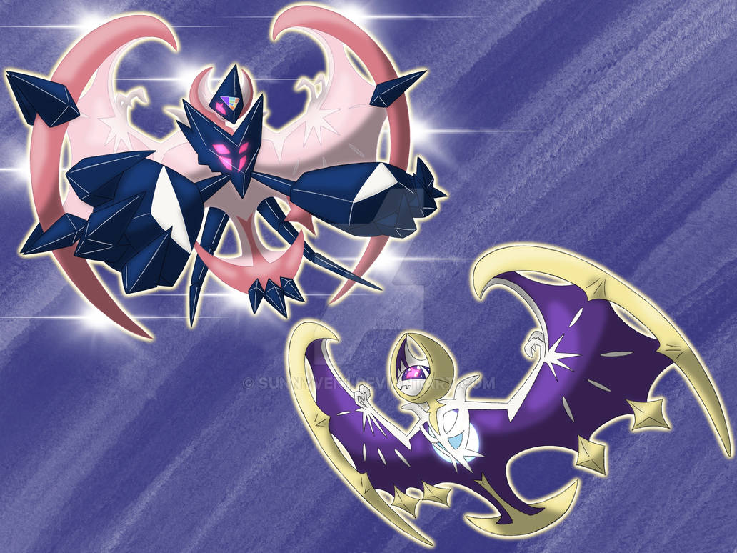 Sketch Art Pokedex #792 Lunala Family by Sunnyven1 on DeviantArt