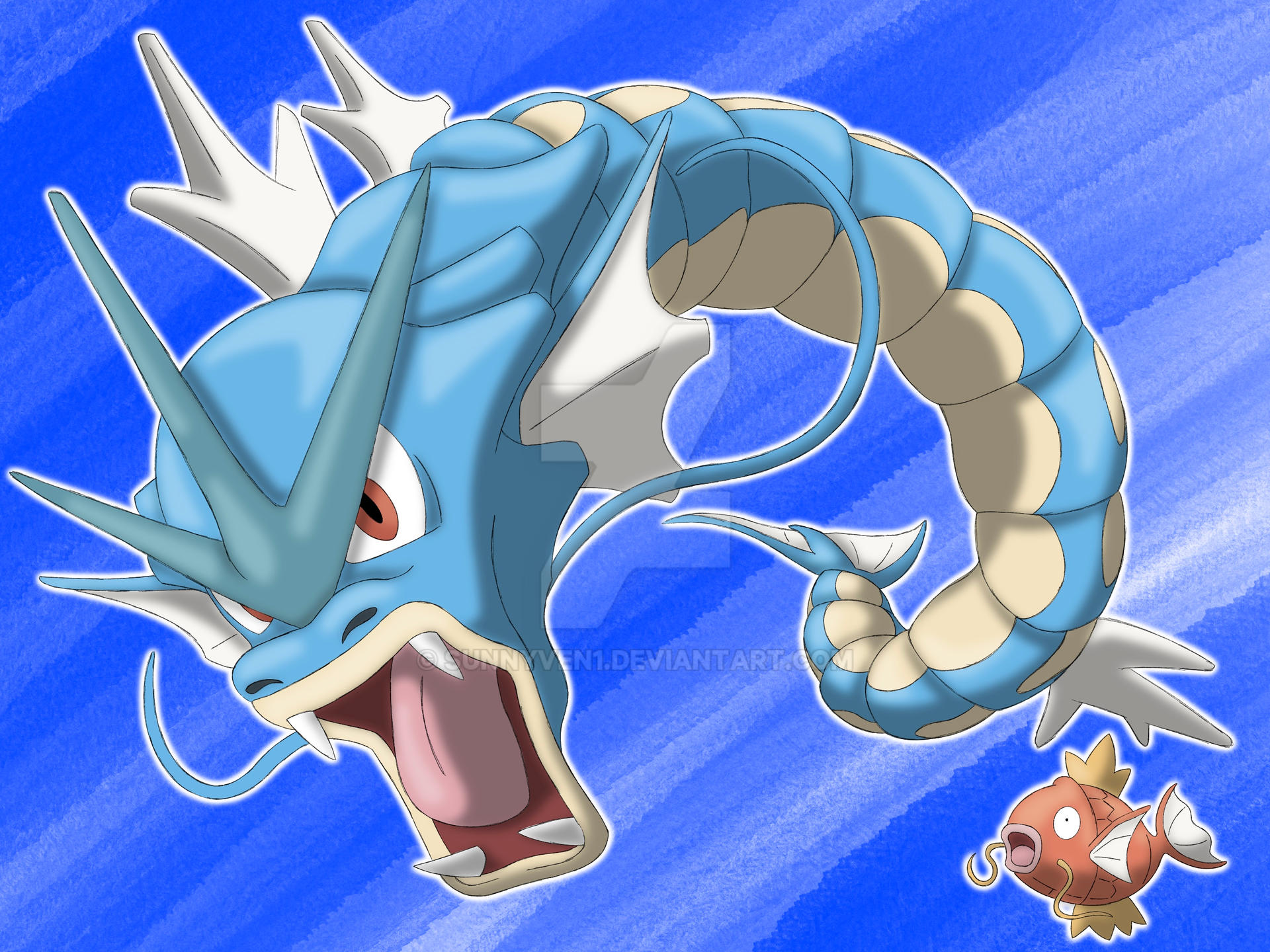 Sketch Art Pokedex 129-130 Magikarp Family by Sunnyven1 on DeviantArt