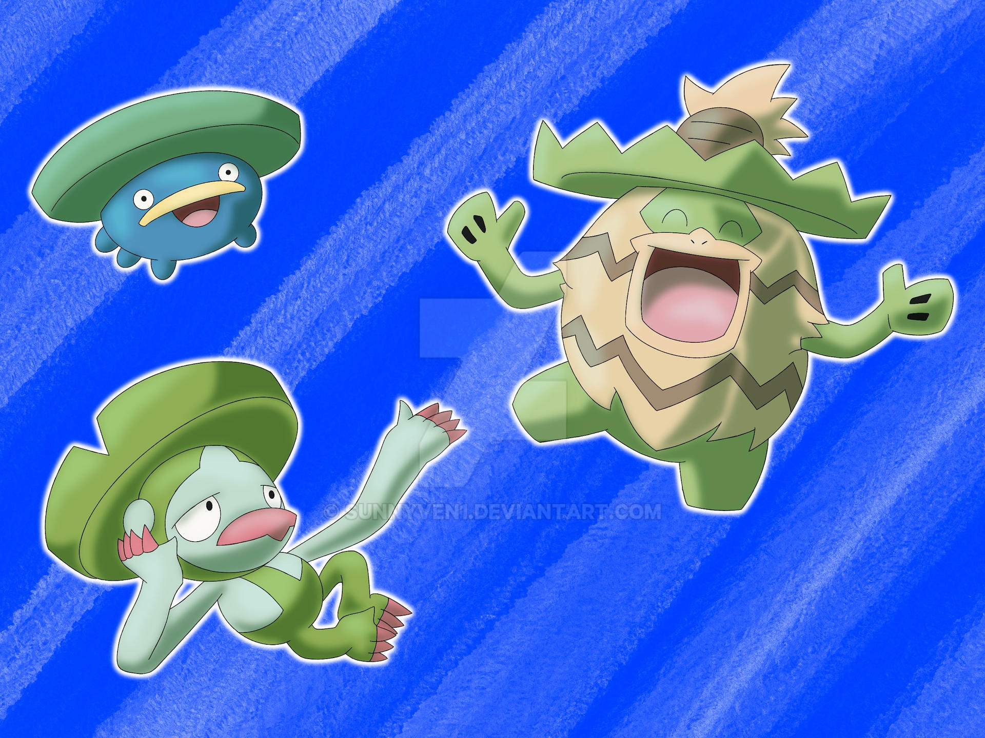 Lotad Sketch Art Pokedex #270-272 Lotad Family by Sunnyven1 on DeviantArt