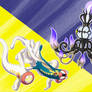 Sketch Art Pokedex Megas Eelektross and Chandelure