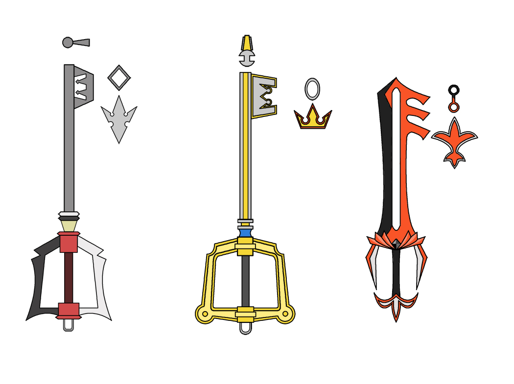 Form Keyblade Set 1 :Colored: by RyoDestined on DeviantArt
