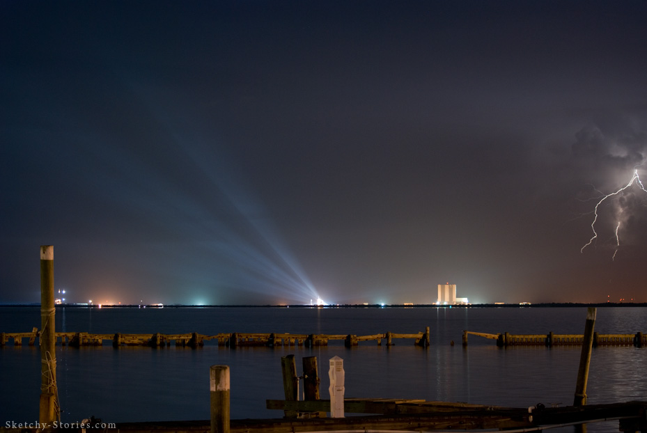 Light Show Before Liftoff