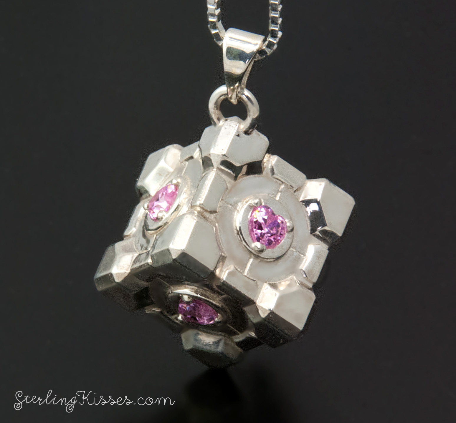 Portal Companion Cube Pendant 2