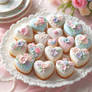 heart pastel petit fours digital art food