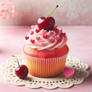 gorgeous cherry cupcake digital art